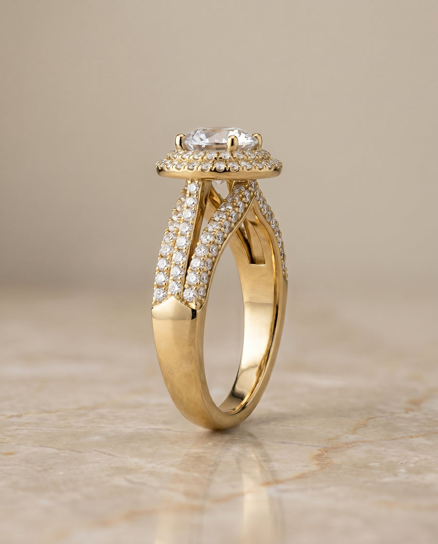 The Mariah Engagement Ring, made to order in our Los Angeles atelier