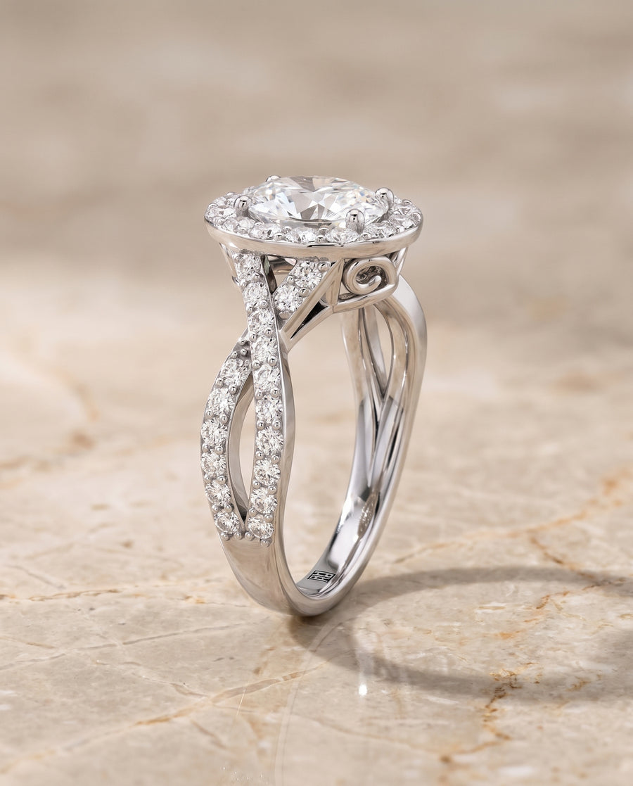 The Melody Engagement Ring, made to order in our Los Angeles atelier