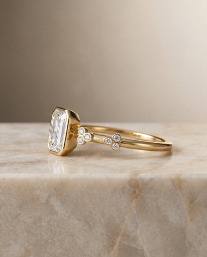 The Miley Select Solitaire Engagement Ring with Lab Diamond in 18K Yellow Gold - view 5