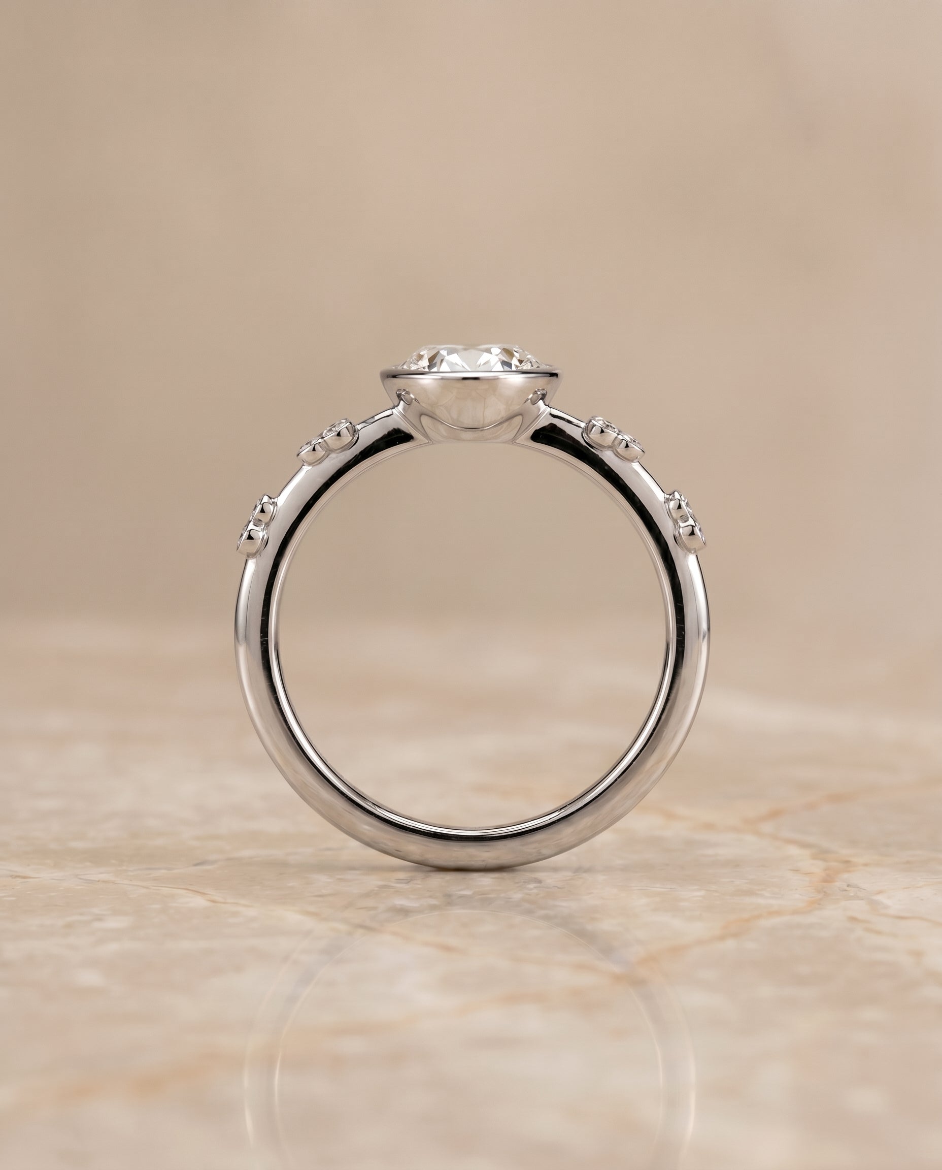 The Miley setting for oval diamonds, made to order in Platinum | RockHer