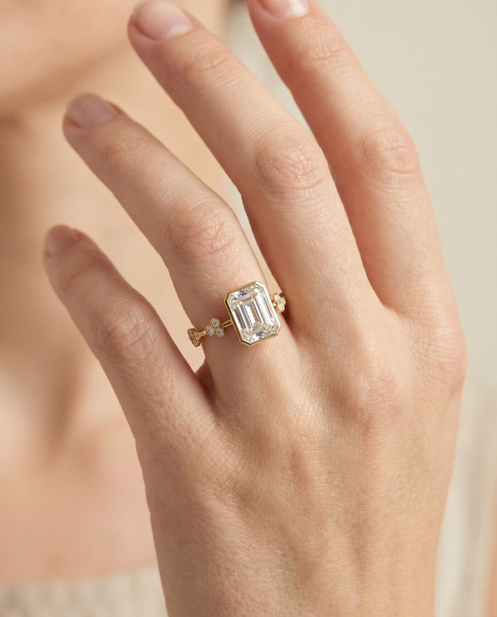The Miley Select Solitaire Engagement Ring with Lab Diamond in 18K Yellow Gold - view 3