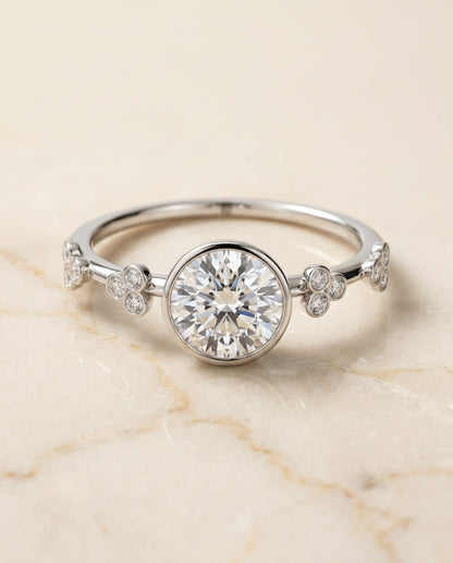 The Miley emerald engagement ring setting in Platinum | RockHer