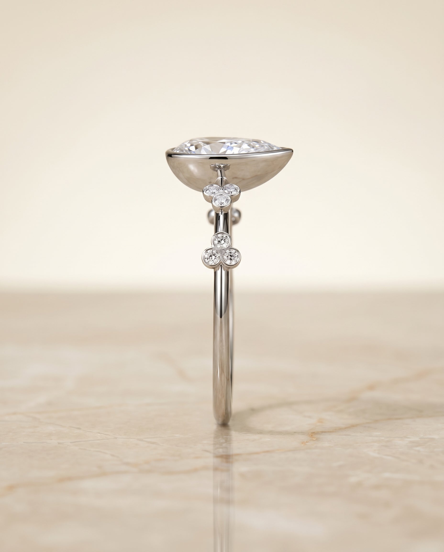 The Miley setting for princess diamonds, made to order in Platinum | RockHer