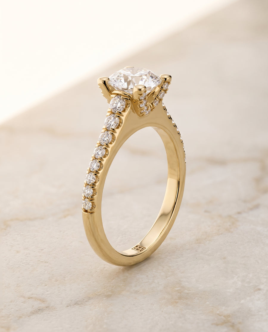 The Mimi Engagement Ring, made to order in our Los Angeles atelier