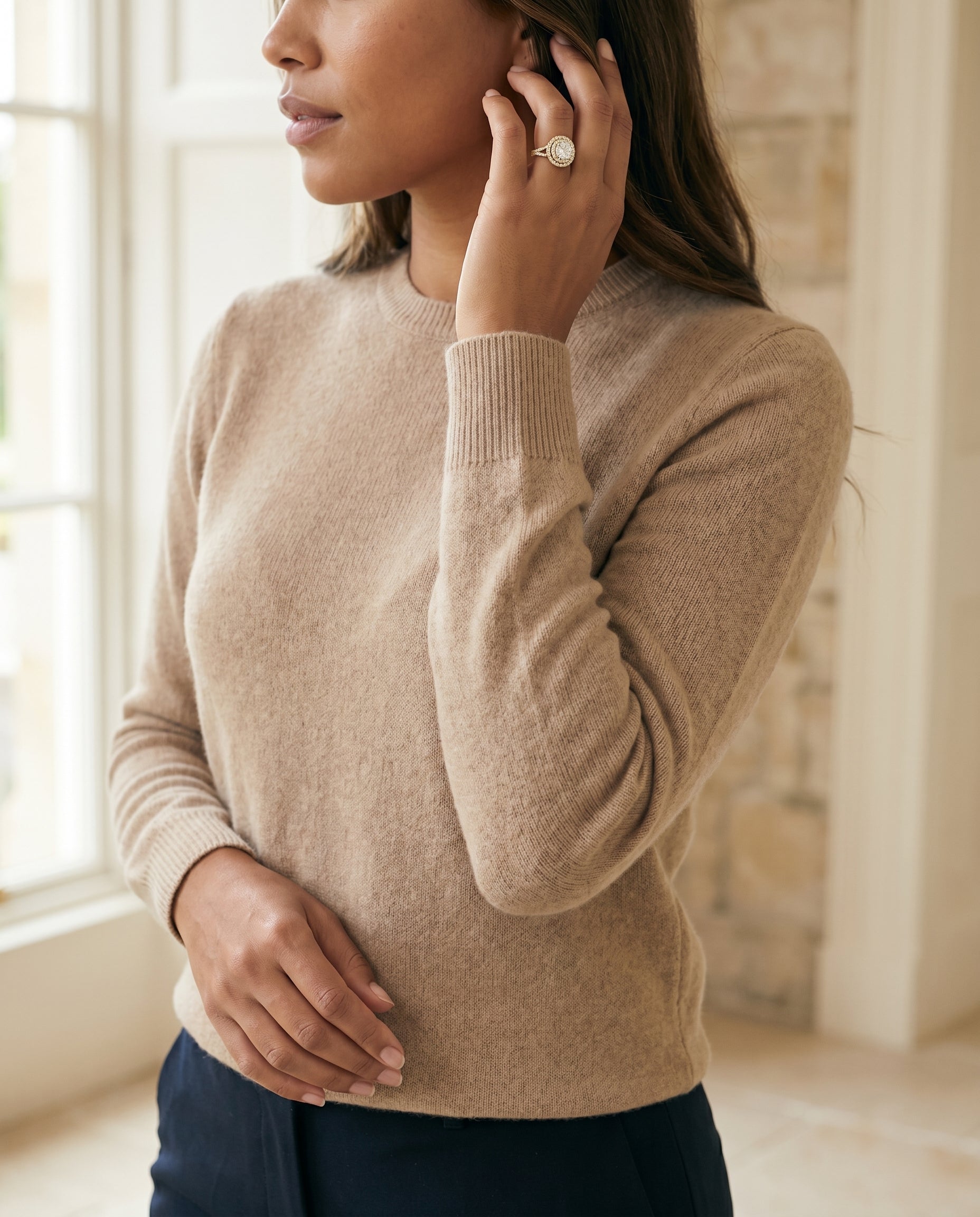 Made to order: The Nedda round engagement ring setting in 18K Yellow Gold | RockHer