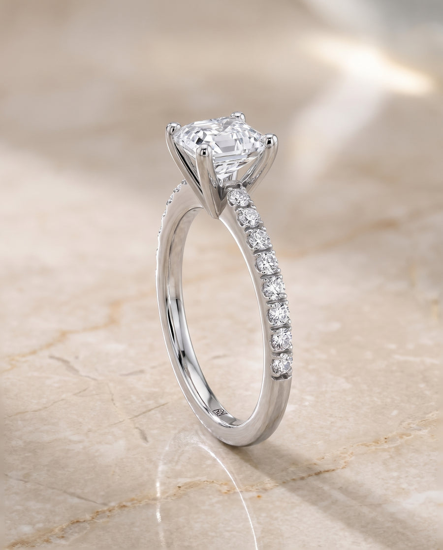 The Norah Engagement Ring, made to order in our Los Angeles atelier