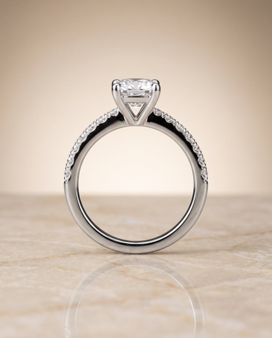 The Norah Engagement Ring, made to order in our Los Angeles atelier