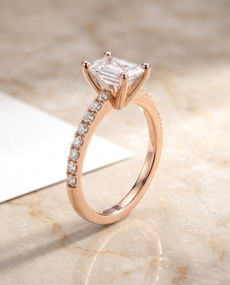 The Norah Engagement Ring, made to order in our Los Angeles atelier