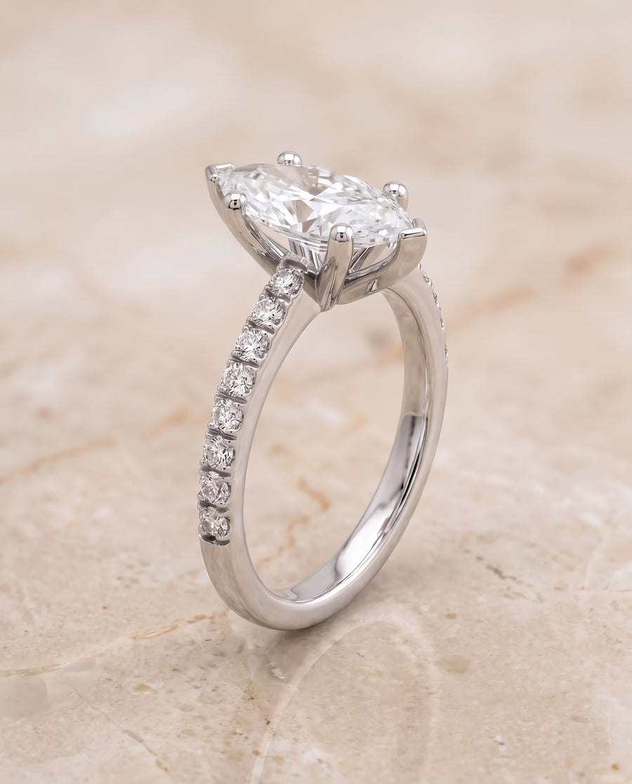 The Norah Engagement Ring, made to order in our Los Angeles atelier