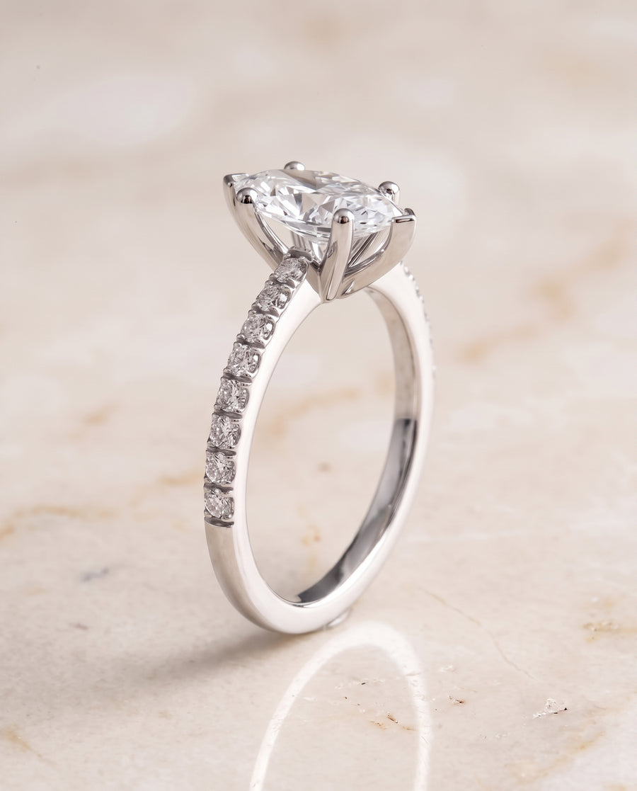 The Norah Engagement Ring, made to order in our Los Angeles atelier