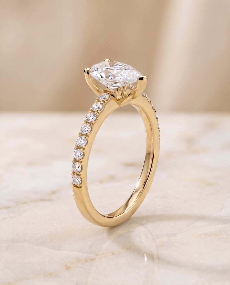 The Norah Engagement Ring, made to order in our Los Angeles atelier