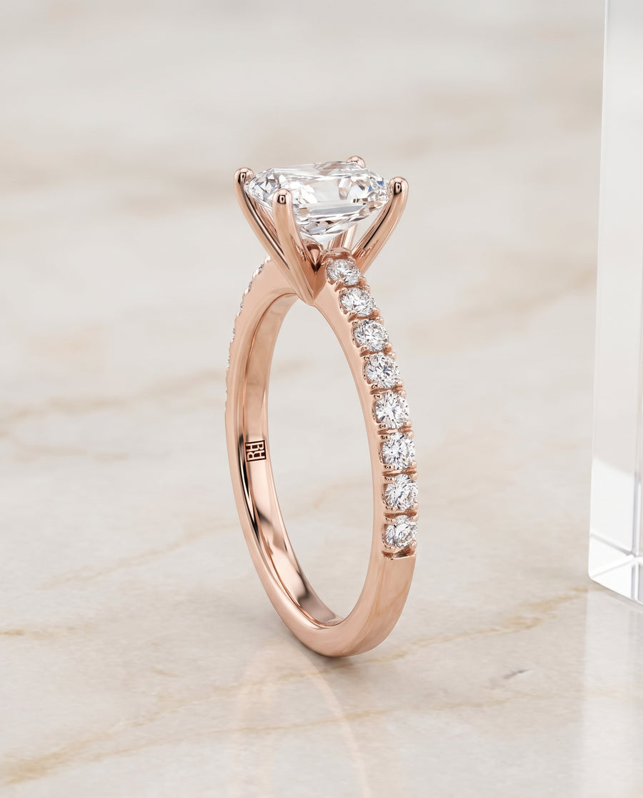 The Norah Engagement Ring, made to order in our Los Angeles atelier