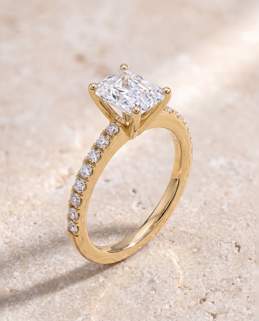 The Norah Engagement Ring, made to order in our Los Angeles atelier