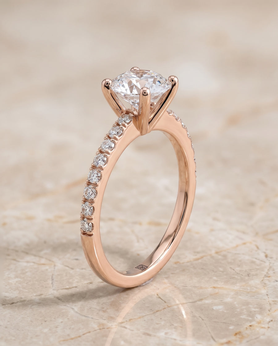 The Norah Engagement Ring, made to order in our Los Angeles atelier