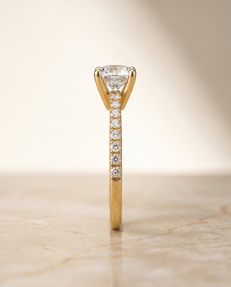 The Norah Engagement Ring, made to order in our Los Angeles atelier
