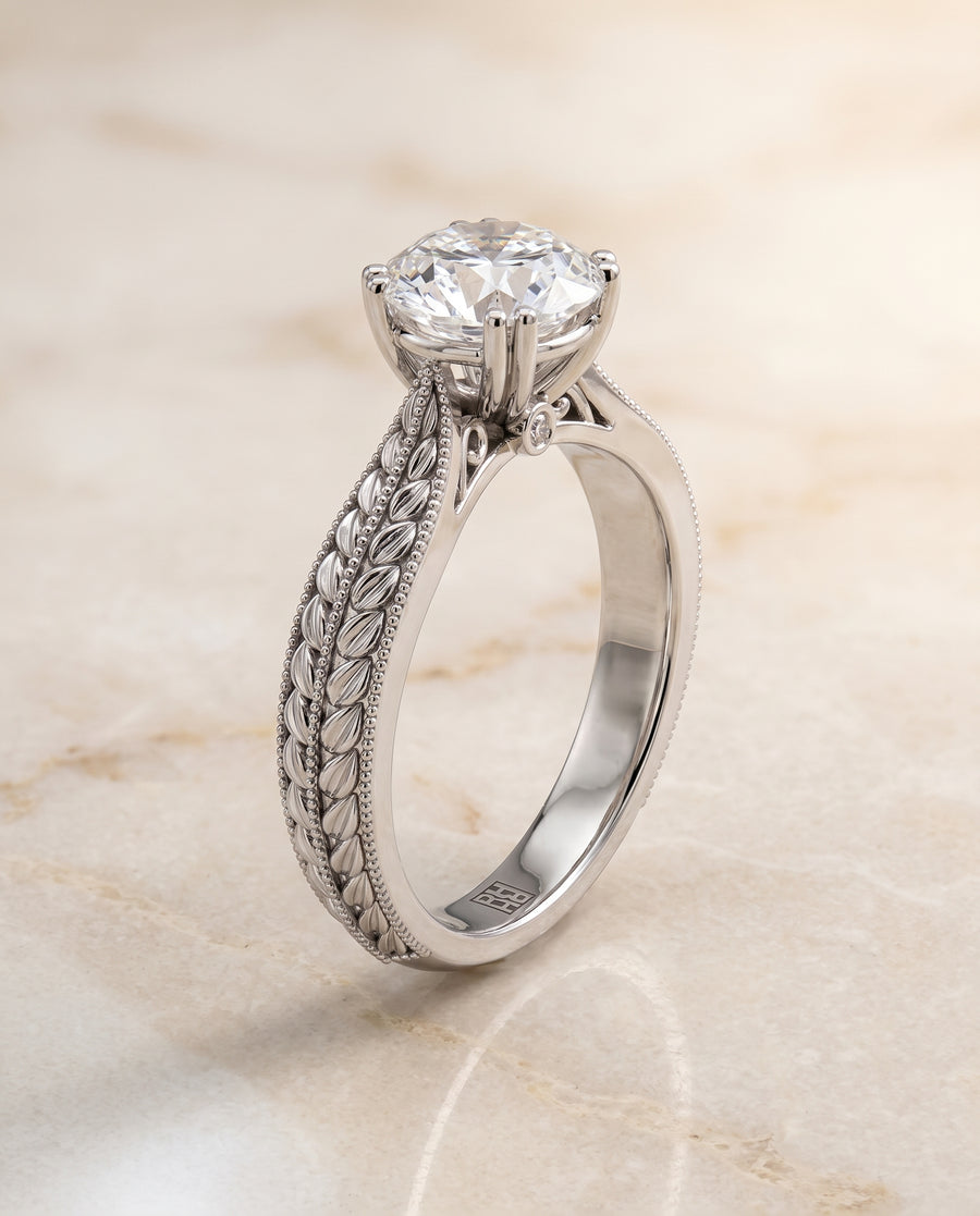 The Ophelia Engagement Ring, made to order in our Los Angeles atelier