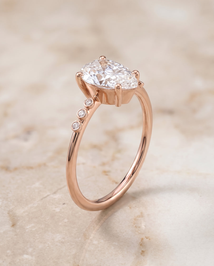 The Peggy Engagement Ring, made to order in our Los Angeles atelier
