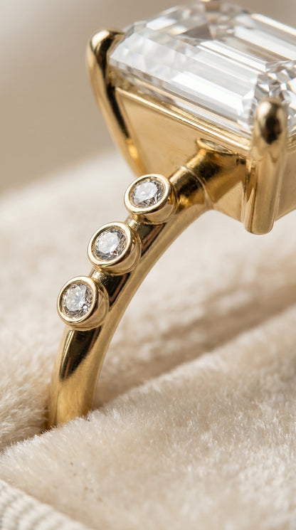 The Peggy Select Solitaire Engagement Ring with Lab Diamond in 18K Yellow Gold - view 4