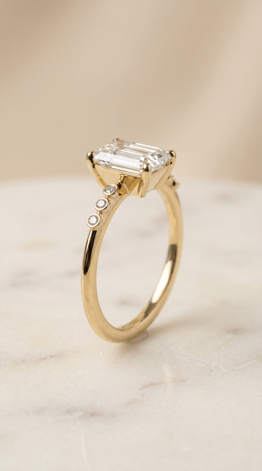 The Peggy Engagement Ring, made to order in our Los Angeles atelier