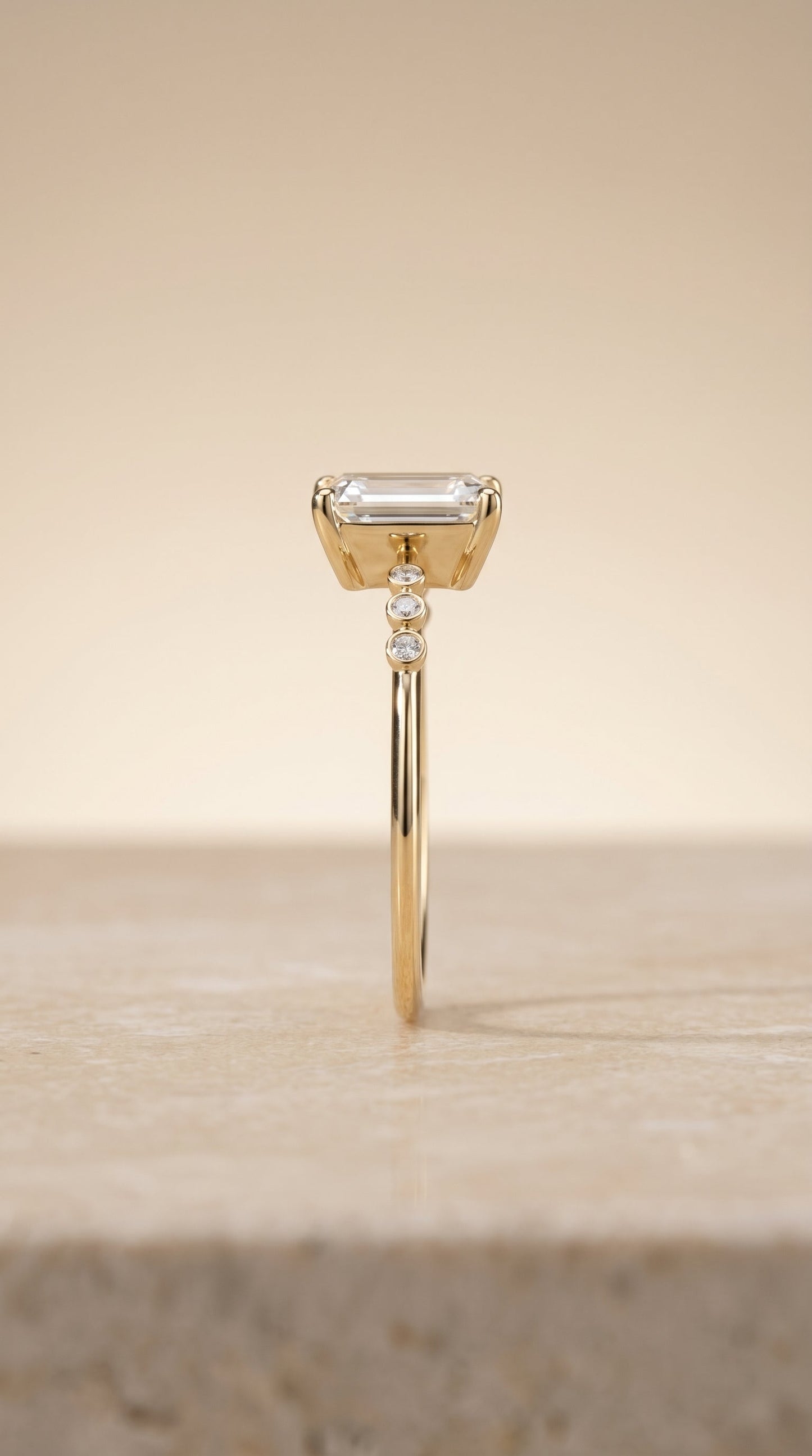 The Peggy Select Solitaire Engagement Ring with Lab Diamond in 18K Yellow Gold - view 5