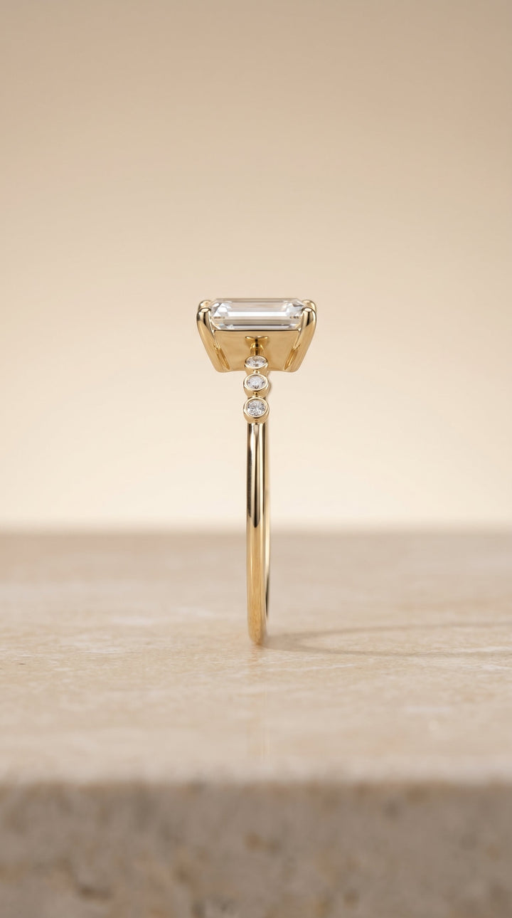 The Peggy Select Solitaire Engagement Ring with Lab Diamond in 18K Yellow Gold - view 5