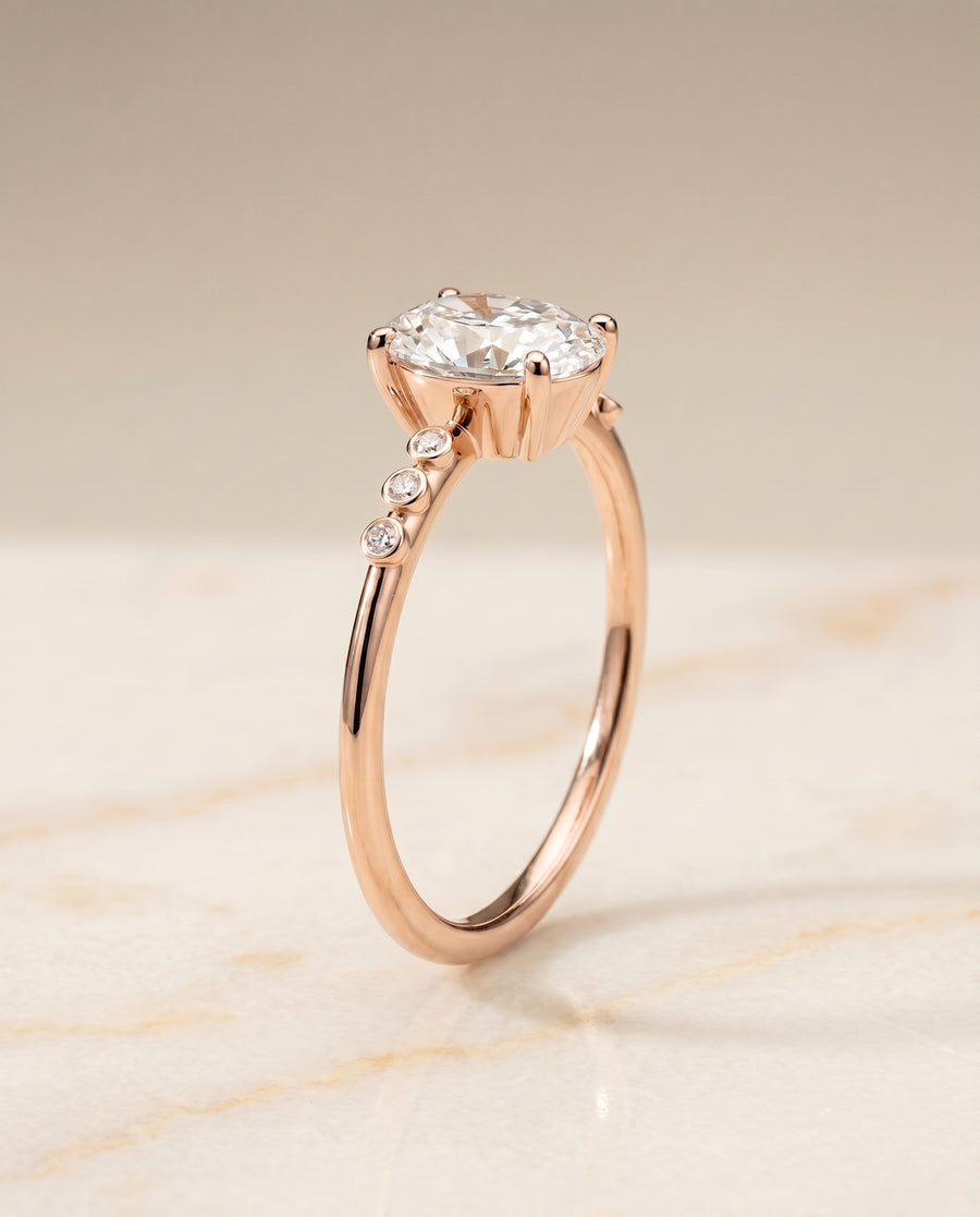 The Peggy Engagement Ring, made to order in our Los Angeles atelier