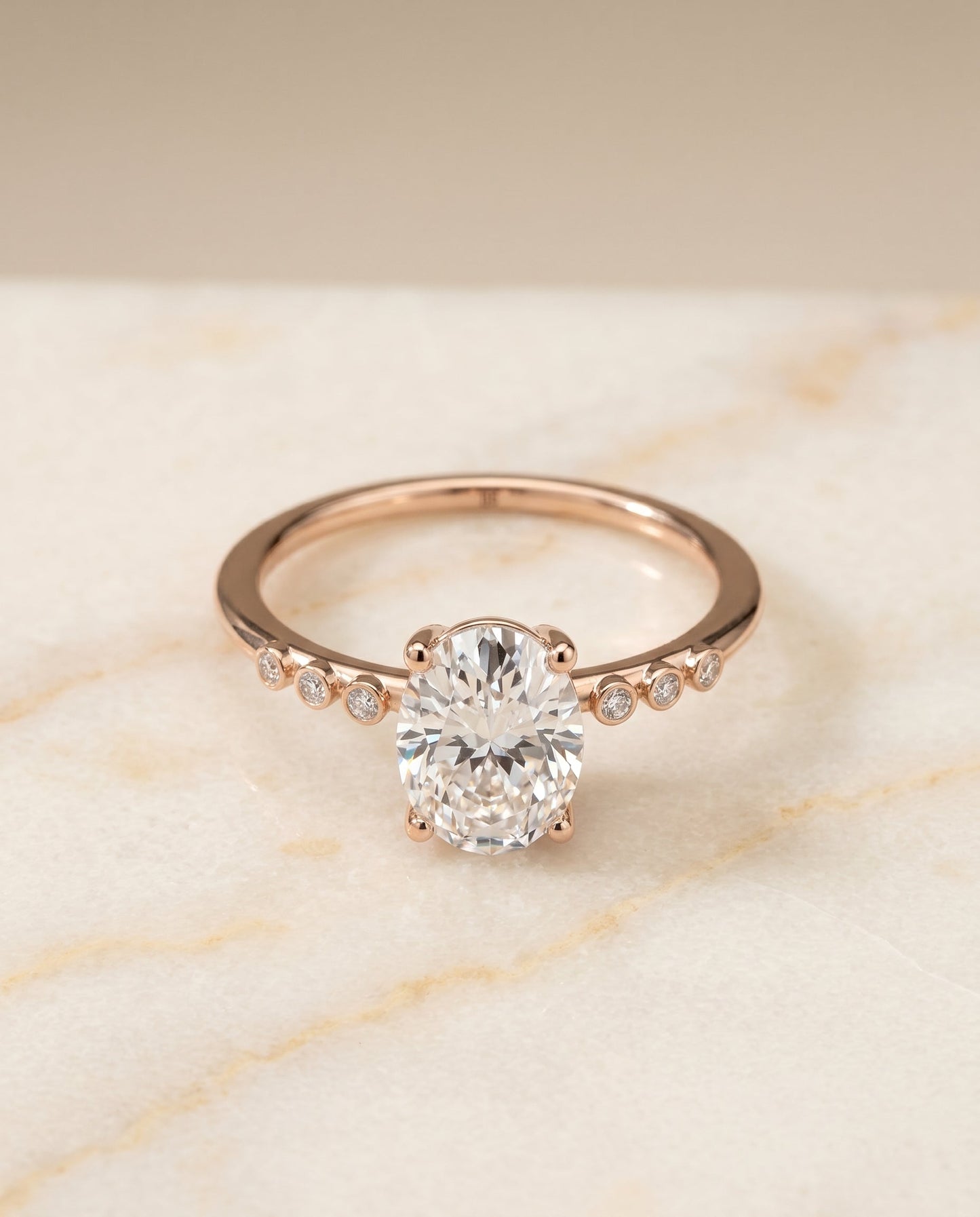 The Peggy Select Solitaire Engagement Ring with Lab Diamond in 14K Rose Gold - view 1