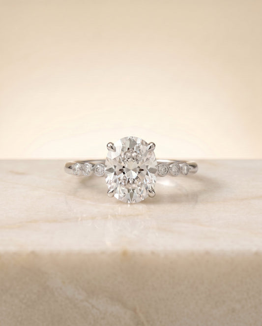 The Peggy Select Solitaire Engagement Ring with Lab Diamond in 18K White Gold - view 1