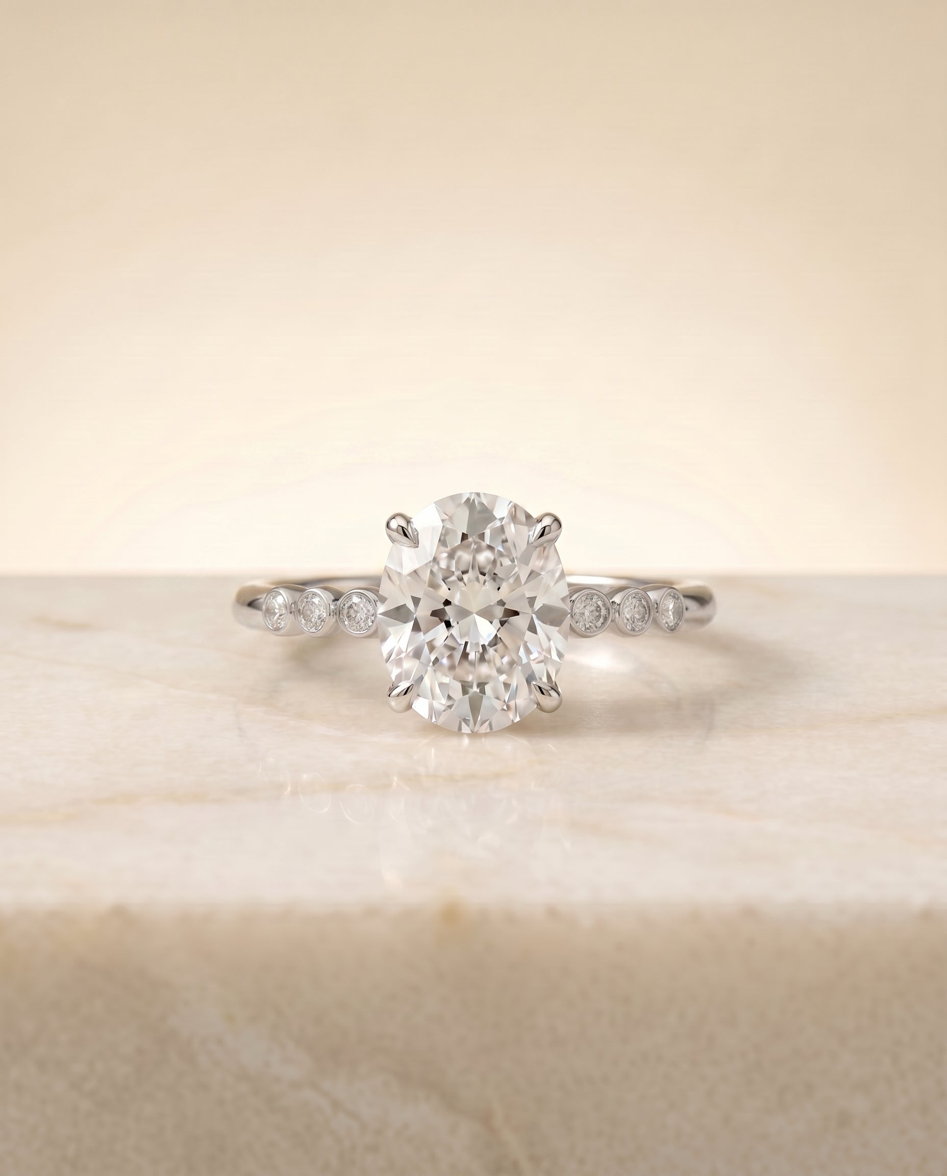 The Peggy Select Solitaire Engagement Ring with Lab Diamond in Platinum - view 1
