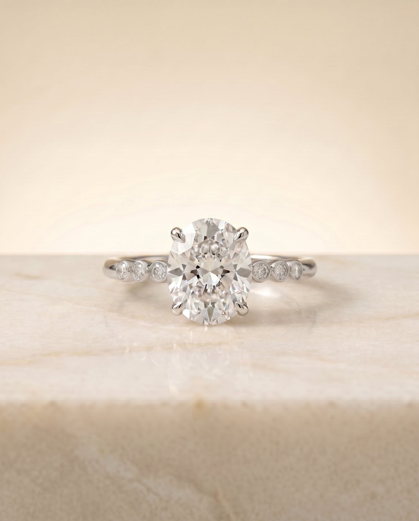 The Peggy Select Solitaire Engagement Ring with Lab Diamond in Platinum - view 1
