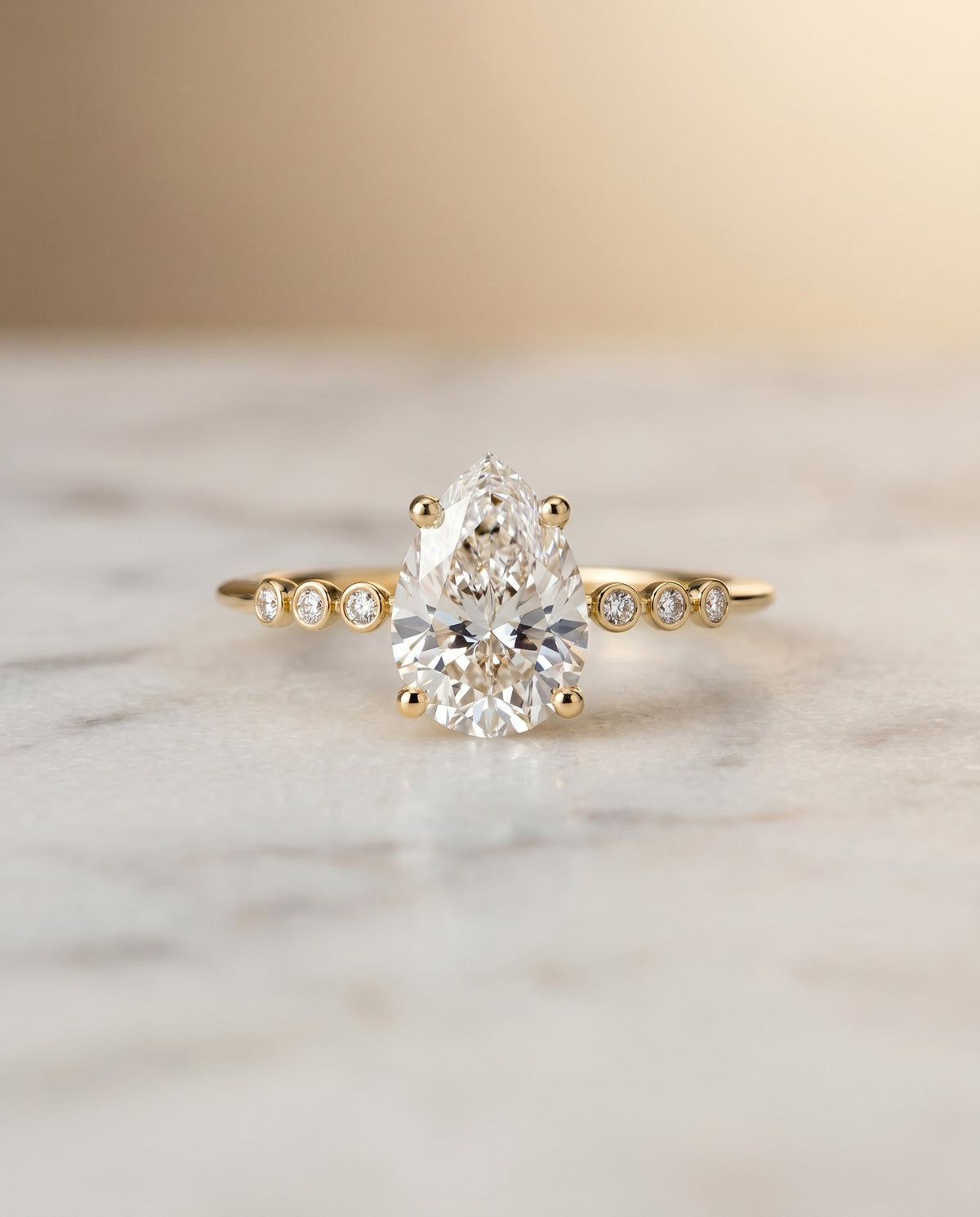 The Peggy princess engagement ring setting in 18K Yellow Gold | RockHer