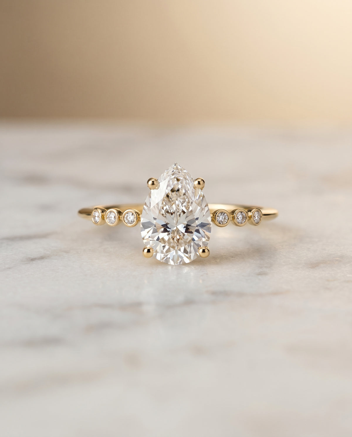 The Peggy princess engagement ring setting in 18K Yellow Gold | RockHer