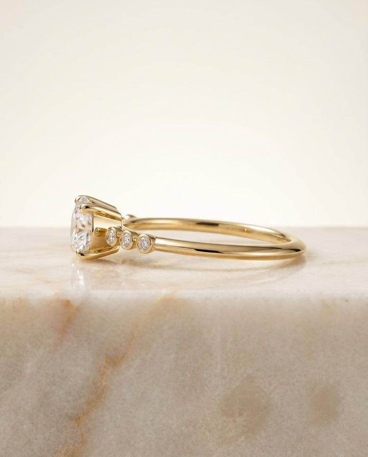 The Peggy Select Solitaire Engagement Ring with Lab Diamond in 18K Yellow Gold - view 5