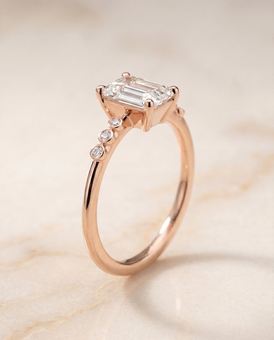 The Peggy Engagement Ring, made to order in our Los Angeles atelier