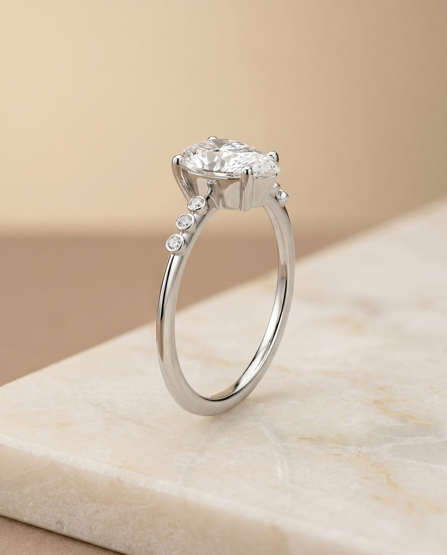 The Peggy Engagement Ring, made to order in our Los Angeles atelier