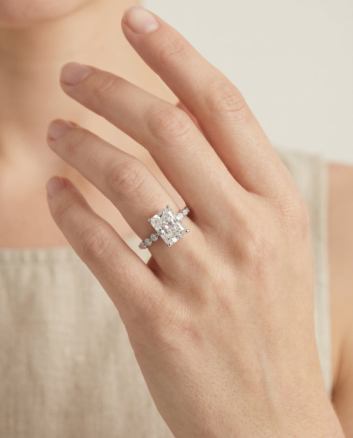 The Peggy Select Solitaire Engagement Ring with Lab Diamond in Platinum - view 3