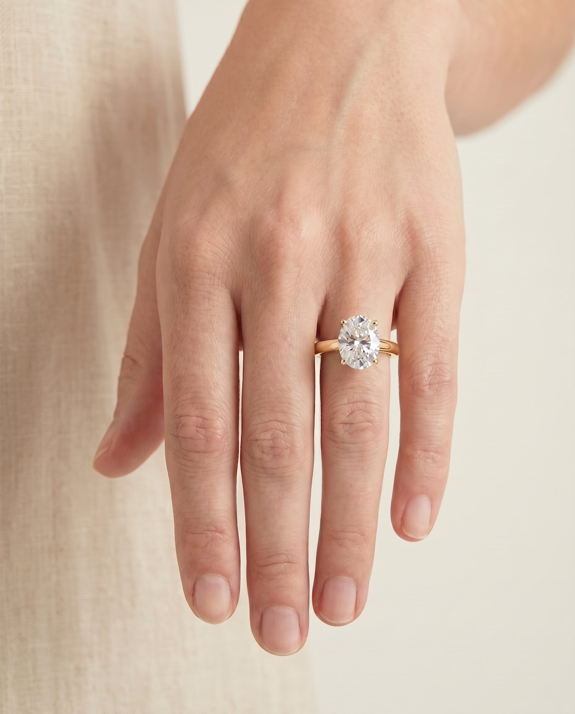 The Rio engagement ring setting in 18K Yellow Gold, scroll gallery comfort fit solitaire design | RockHer