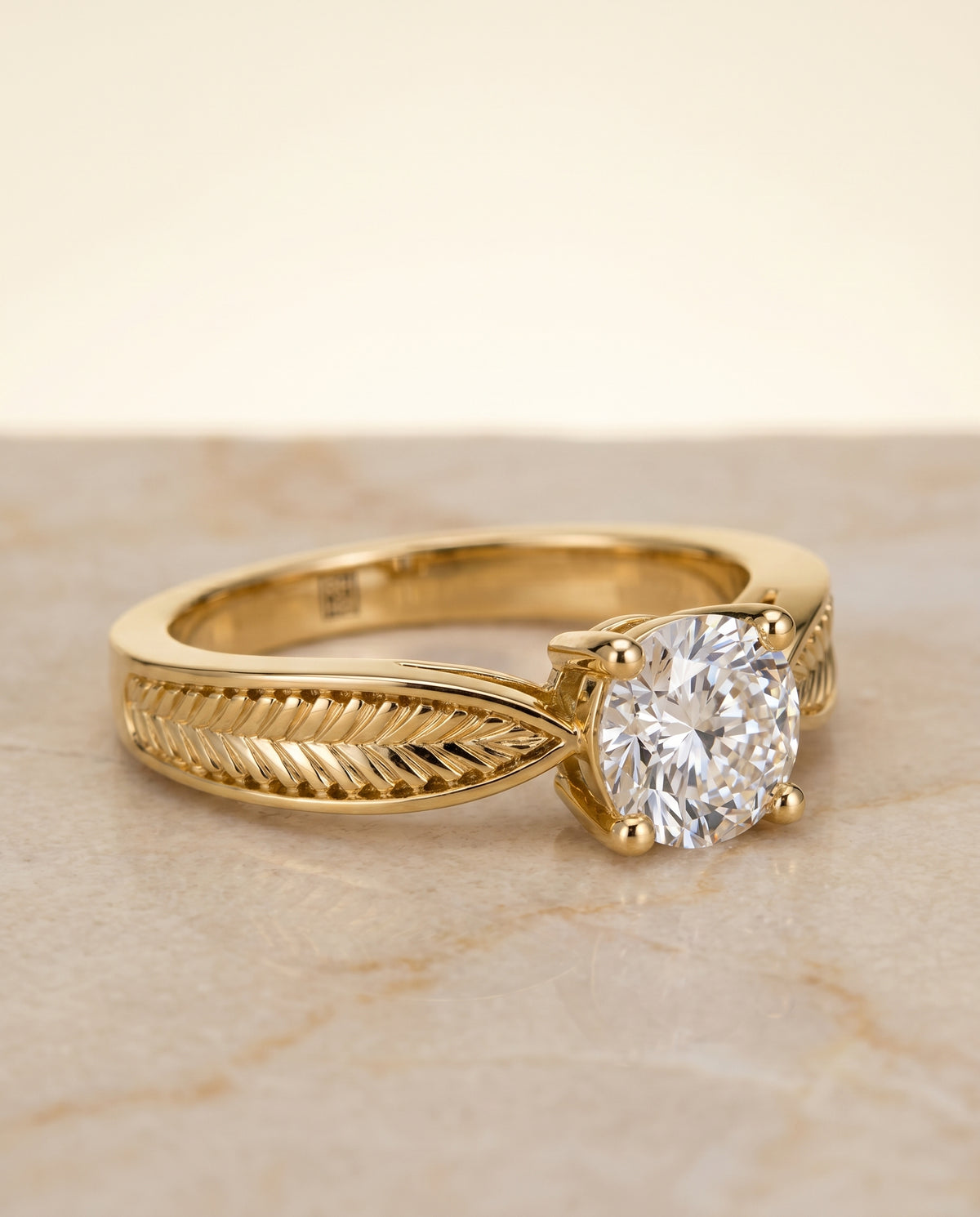 The Roberta cushion engagement ring setting in 18K Yellow Gold | RockHer