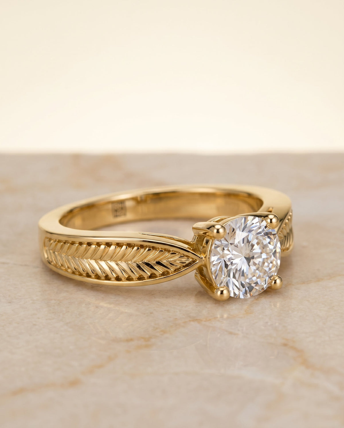 The Roberta cushion engagement ring setting in 18K Yellow Gold | RockHer