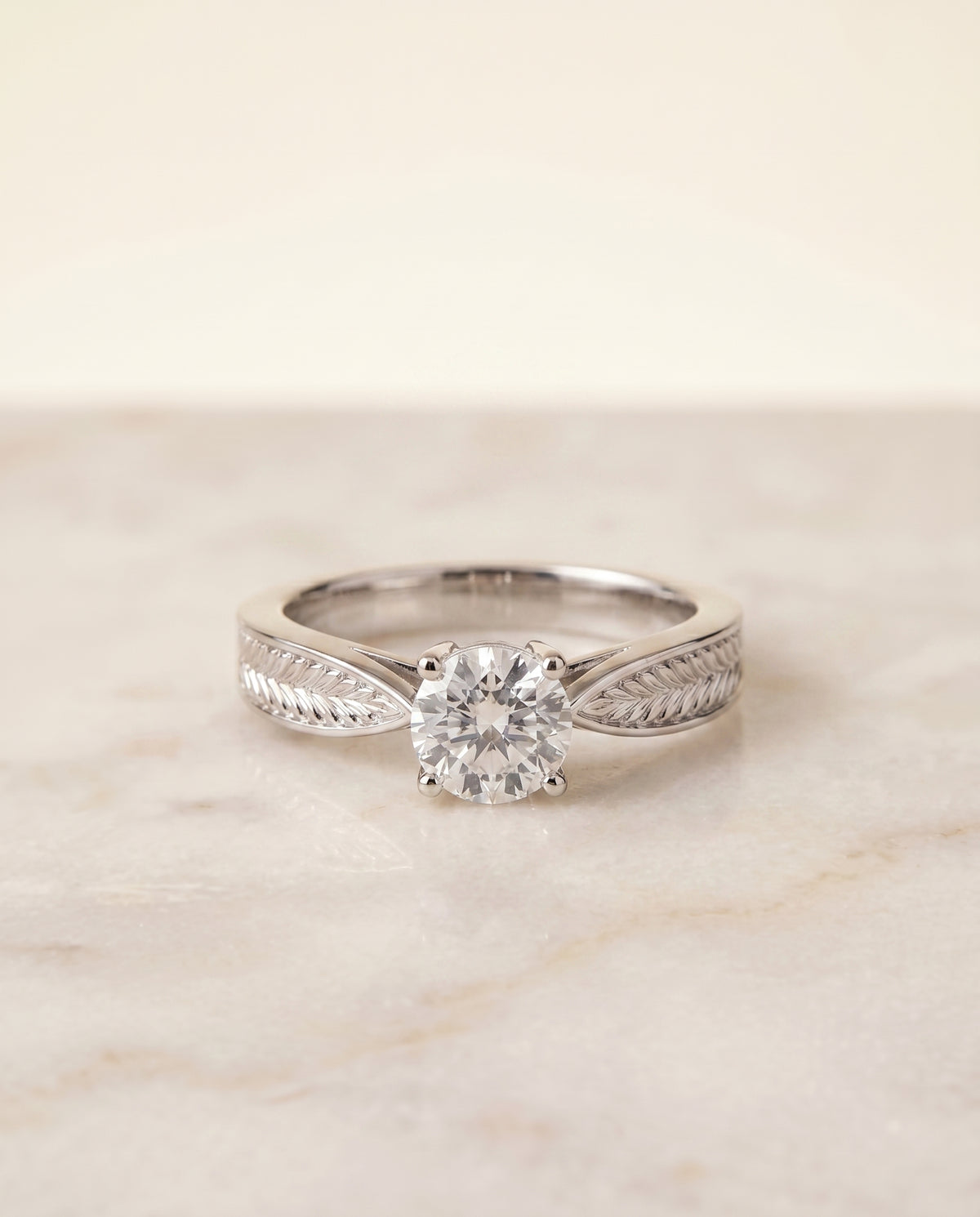 The Roberta cushion engagement ring setting in Platinum | RockHer