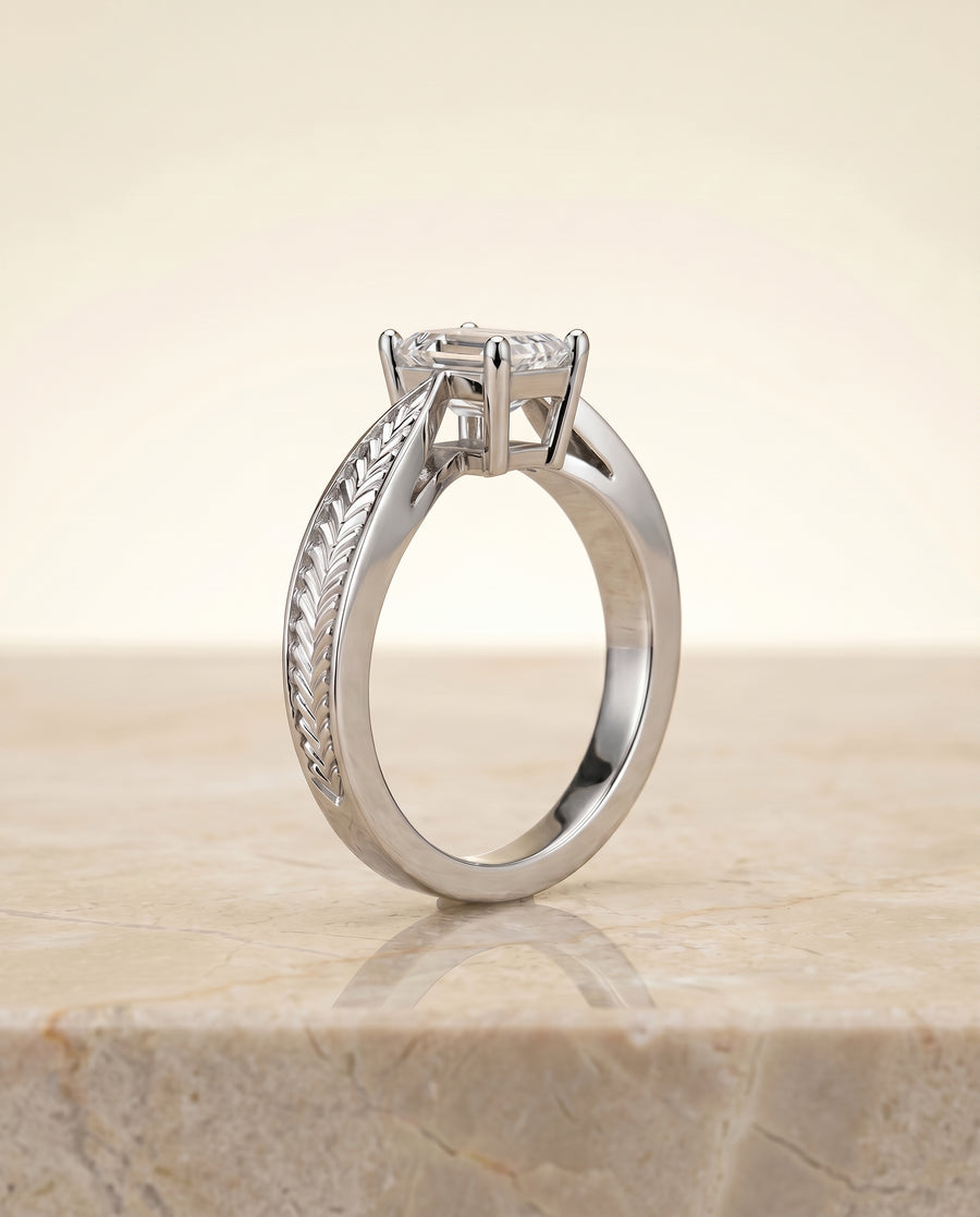 The Roberta Engagement Ring, made to order in our Los Angeles atelier