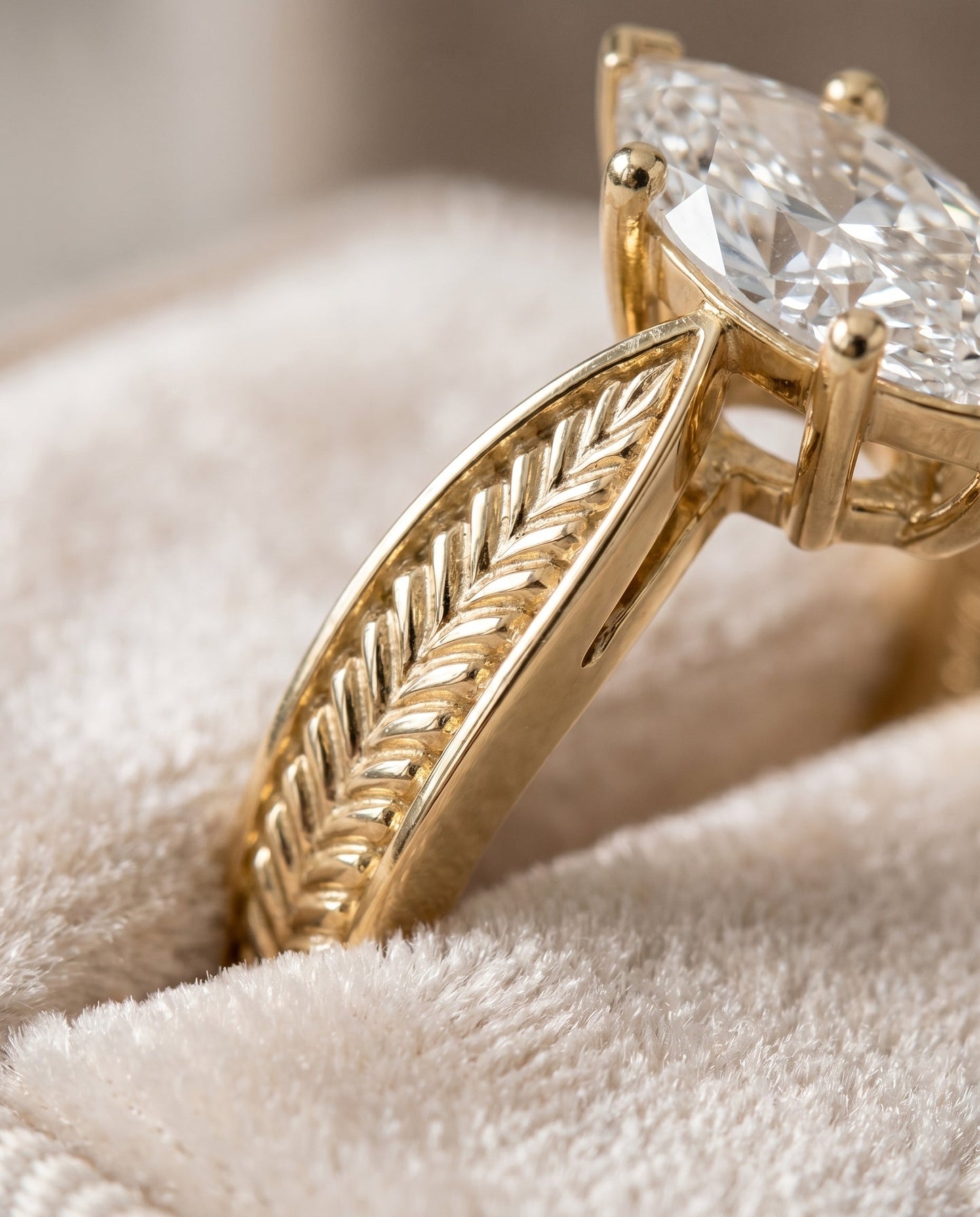 The Roberta Select Solitaire Engagement Ring with Lab Diamond in 18K Yellow Gold - view 4