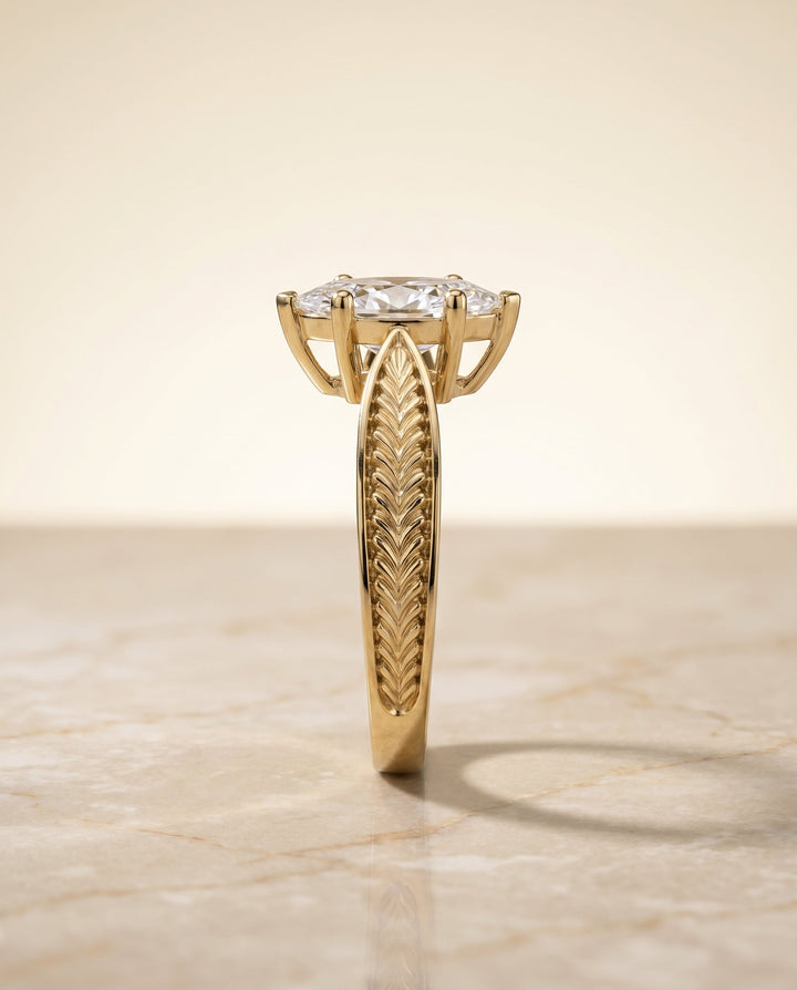 The Roberta Select Solitaire Engagement Ring with Lab Diamond in 18K Yellow Gold - view 5