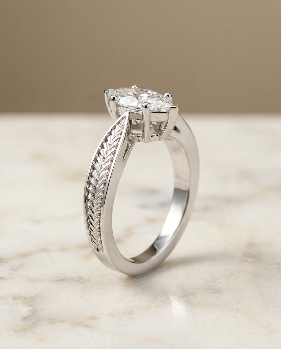 The Roberta Engagement Ring, made to order in our Los Angeles atelier