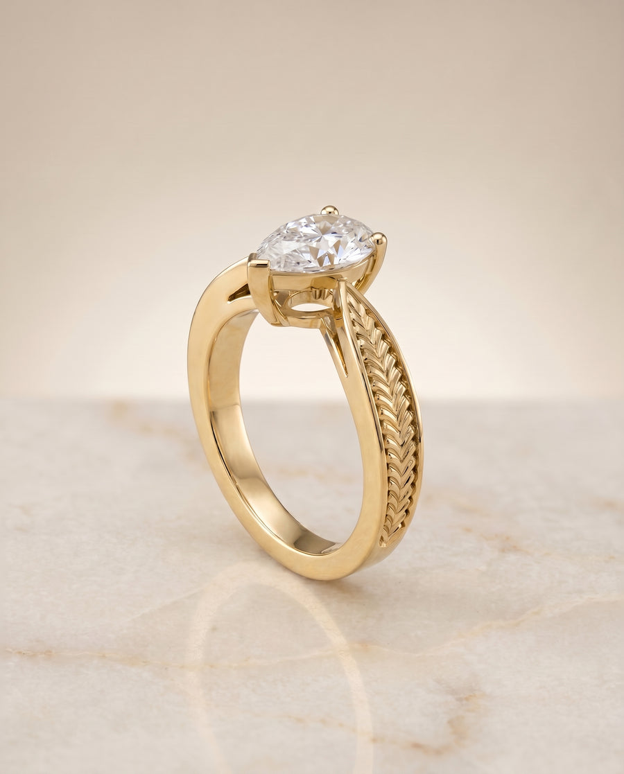 The Roberta Engagement Ring, made to order in our Los Angeles atelier