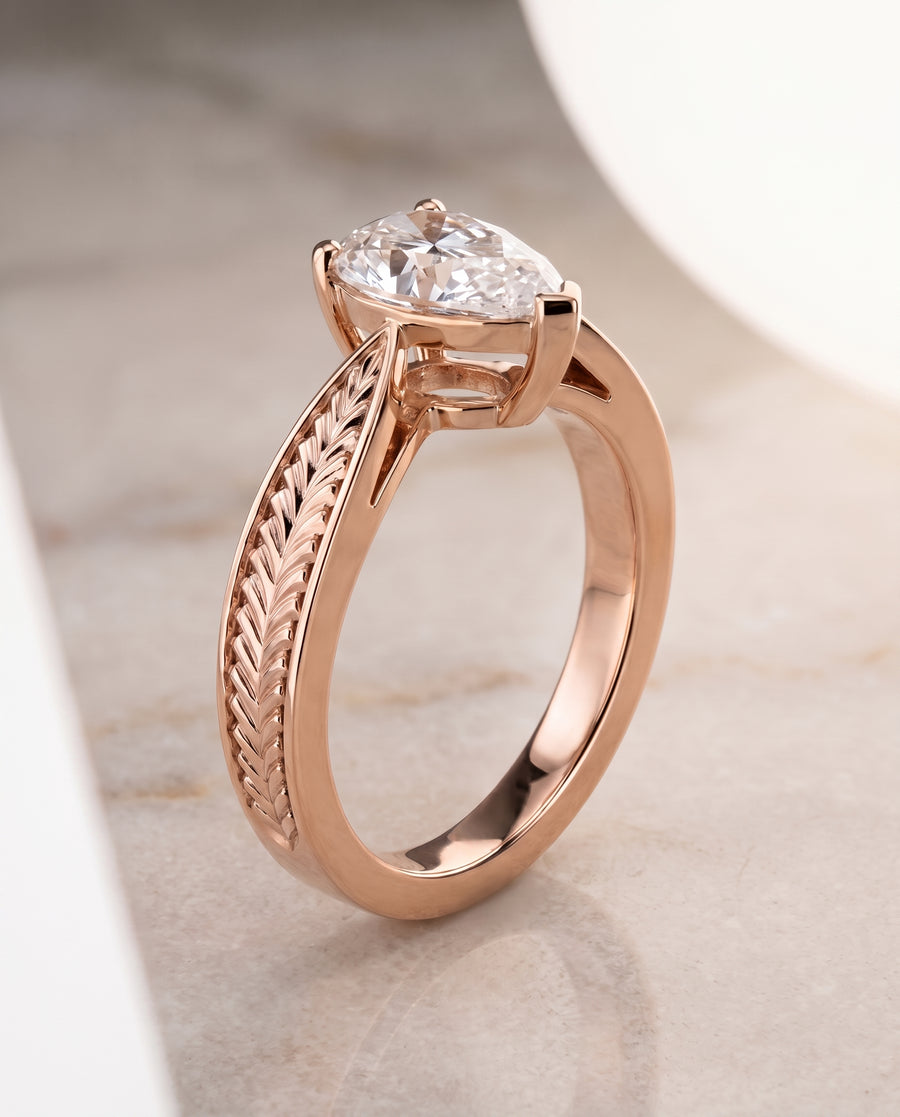 The Roberta Engagement Ring, made to order in our Los Angeles atelier