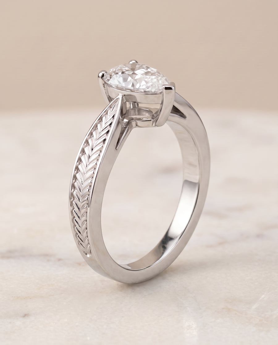 The Roberta Engagement Ring, made to order in our Los Angeles atelier