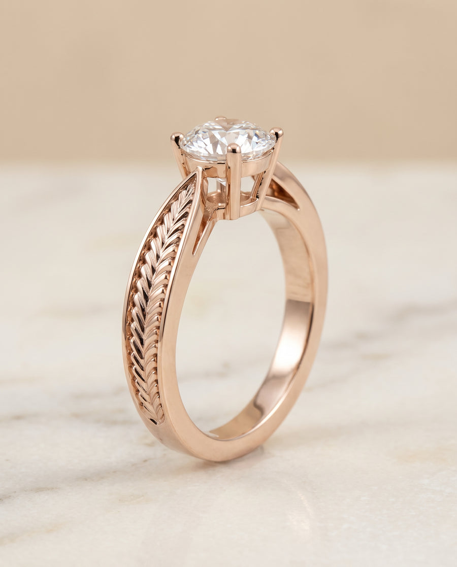 The Roberta Engagement Ring, made to order in our Los Angeles atelier