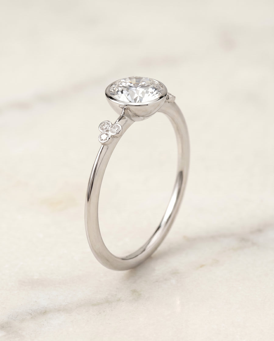 The Selena Engagement Ring, made to order in our Los Angeles atelier