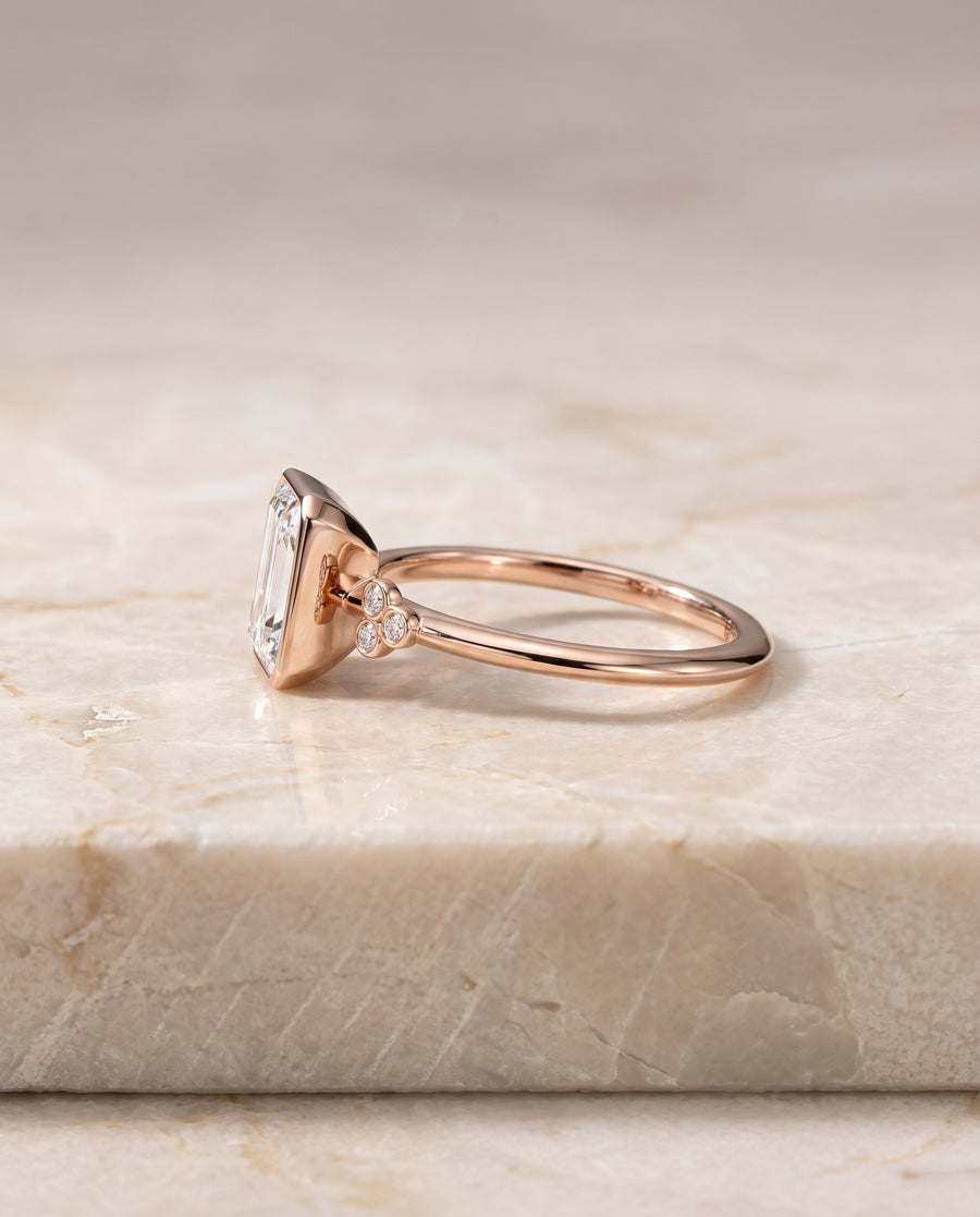 The Selena Engagement Ring, made to order in our Los Angeles atelier